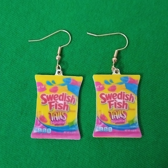 Pierced "Swedish Fish Tails" Earrings - Picture 1 of 3